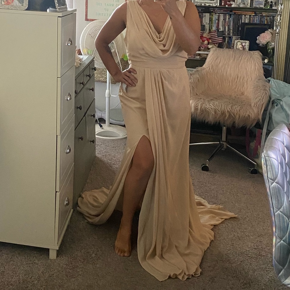 Thigh slit dress